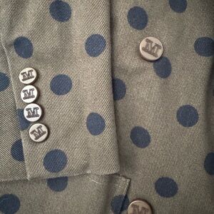 Maxmara sfilata olive green denim blazer